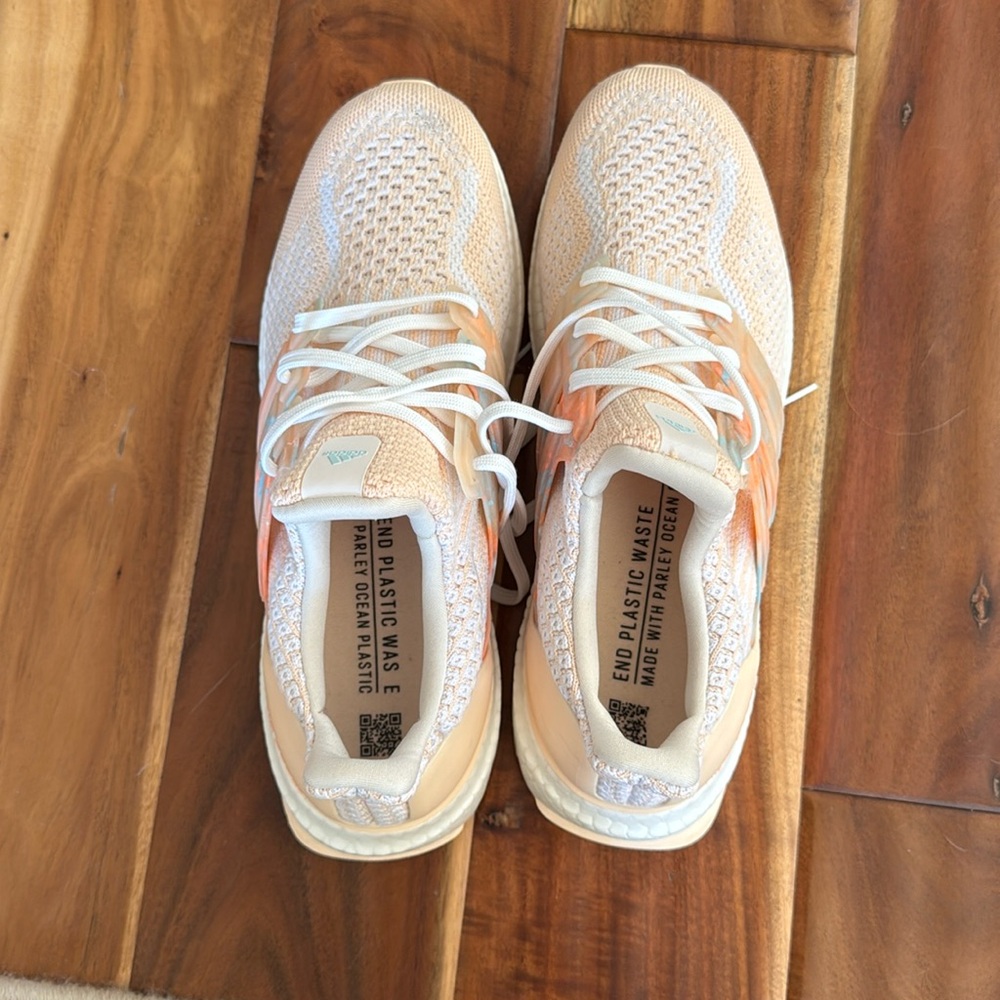 adidas Women's Athletic Shoes in Cream and Orange